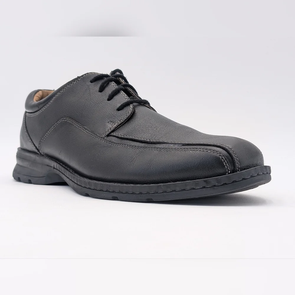 DOCKERS ProStyle Men's 11M Derby Oxford Black Leather Shoes Lace Up